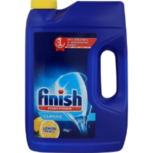 Cleaning Chemicals: Finish Power Classic Lemon Sparkle Dishwasheer Powder          2 kg
