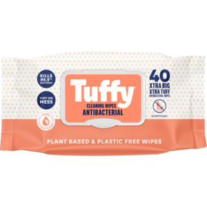 Tuffy Antibacterial Cleaning Wipes 40pkTuffy Antibacterial Cleaning Wipes 40pk