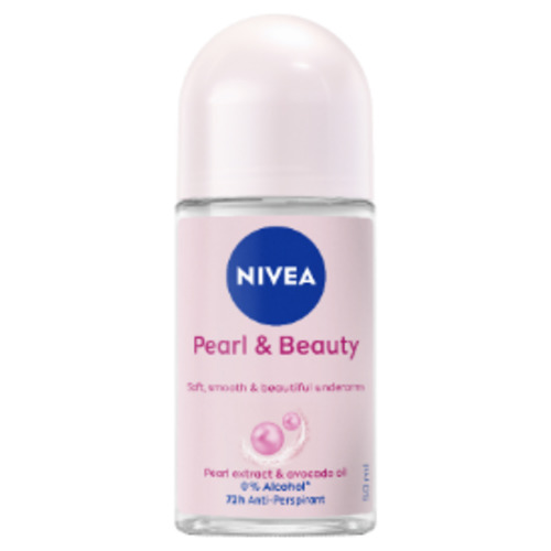 Toiletries: Nivea Pearl & Beauty 72Hr Protection Anti-Perspirant Deodorant Roll On 50ml