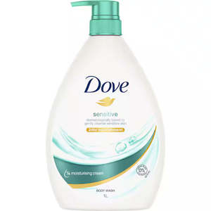 Toiletries: DOVE 1L NOURISHING BODY WASH SENSITIVE SKIN