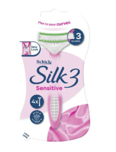 Schick Silk 3 Sensitive Womans Razor 4pk