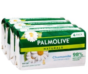 Palmolive pk4 x 90g soap balanced & mild with chamomile extracts