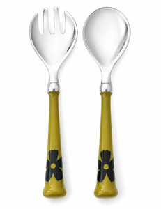 Olive Floral Salad Spoons – Set of 2
