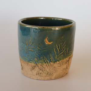 Green Native Moon Tumbler