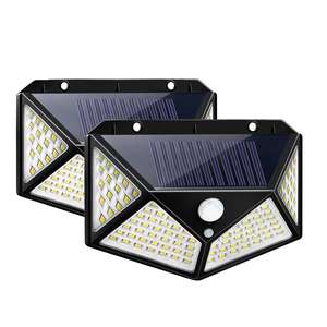 Products: Solar Sensor Light 2PCS 100 LED Outdoor Wall Lights