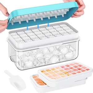 Products: Easy Release Stackable Ice Tray with Lid 64 Cube Maker