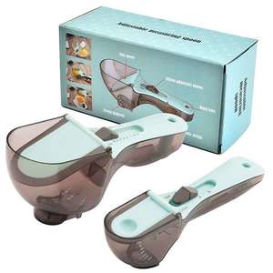 2PCS Adjustable Measuring Spoons Set compact kitchen tool
