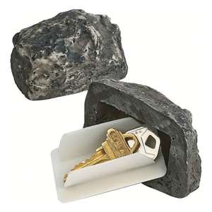 Products: Realistic Fake Rock Key Hider Keeps Your Keys Safe