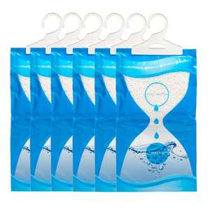 Products: 6-Pack Hanging Moisture Absorber Bags – Fresh & Dry Storage