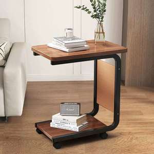 Smart Side Table with Wheels Practical Sofa or Bed Table
