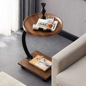 Products: Elegant Compact Round Side Table with Easy Mobility