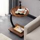 Elegant Compact Round Side Table with Easy Mobility