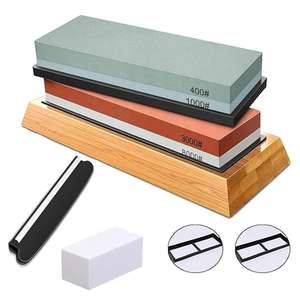 Products: Knife Sharpening Stones Set 2PCS Multi Grit Whetstone Kit