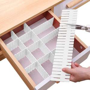 Products: 5PCS DIY Drawer Dividers Easy Powerful Cuttable Organizers