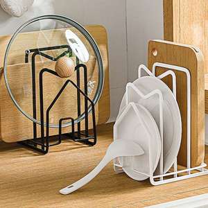 Practical Durable Multi-Slot Cutting Board and Lid Organizer