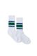 Cotton Athletic Crew - Emerald / Cobalt Stripe