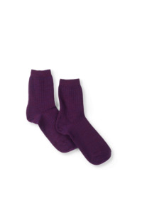 No 021: Merino Half Crew - Violet Melange