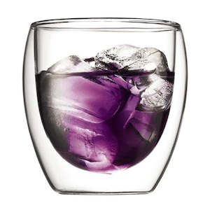 Coffee Cups Mugs Glasses Accessories: Bodum Pavina Double Wall Set of 2 Glasses - 8 oz
