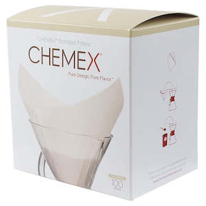 Coffee Cups Mugs Glasses Accessories: Chemex Square Filters White/Natural - 100