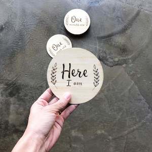 Funny Bunny Kids - Double Leaf Milestone Plaque Set