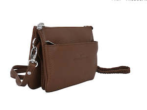 Accessories: Urban Forest Sofie Small Leather Clutch with sling strap