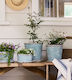 French Country Sea Blue Planter Small