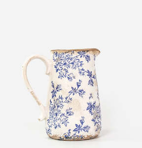 Jugs Jars: French Country Blue Floral Jug