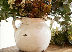 French Country Collections: French Country Luna Aged White Urn
