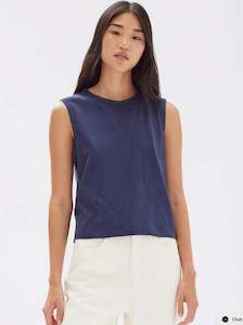 Assembly Label: Assembly Label Kiana Linen Tank Navy