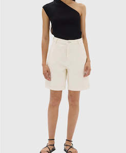 Assembly Label Longline Denim Short in Ecru