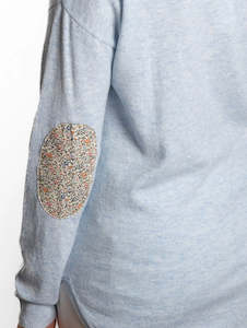 Bow and Arrow - Swing Jumper with Katie & Millie Liberty Patches - Baby Blue