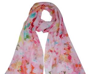 Namaskar Silk Scarf - Pink Confetti