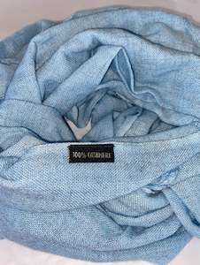 Scarlett & Victor Cashmere Scarf - Light Blue