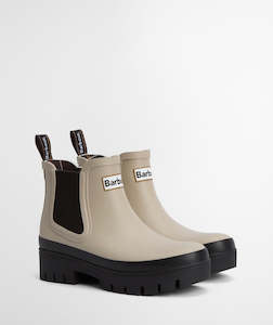 Barbour Halton Ankle Welly - Light Sand / Black