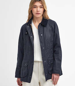 New Womens Clothing Arrivals: Barbour Beadnell Waxed Jacket - Navy