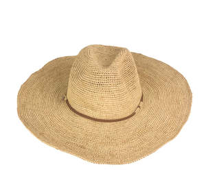 Hats: Made in Mada Aziz hat with leather braid