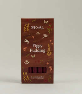Homewares: St Eval Figgy Pudding Candles - Set of 6 (12.7mm width)