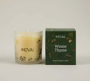 St Eval Illustrated Festive Glass Candle - Winter Thyme
