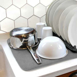 Kitchen: Dishy Microfibre Dish Drying Mat