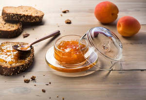 La Rochere Glass bee butter/preserves dish with lid 9.5cm