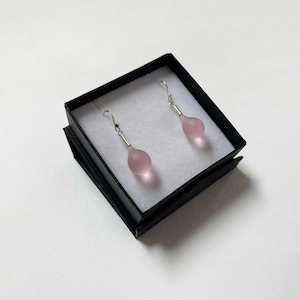 Wearing Glass Sea Drops Pale Frosted Rose