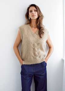Flock Hand Knits: Flock Beth Vest Light Tan