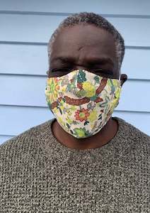 Dalston Face Masks 1: Mens Face Mask Lime Branches