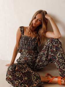 Sale Tops: Indi & Cold Shirred Ethnic Crop Top