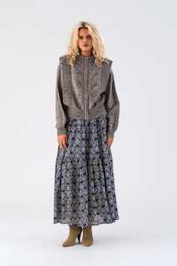 Lollys Laundry Sunset Maxi Skirt Blue