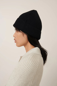 Hats: Kowtow Beanie Black