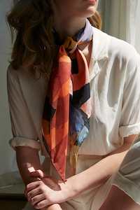 Walker Bing: Walker & Bing Kitty Silk Chiffon Scarf