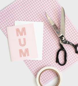 Books: Lettuce | Card | Mum Stripe Letters