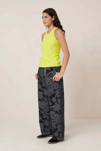 Kowtow Racer Back Singlet Fluro Yellow