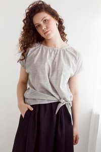 Dalston Tizzy Top Olive Stripe